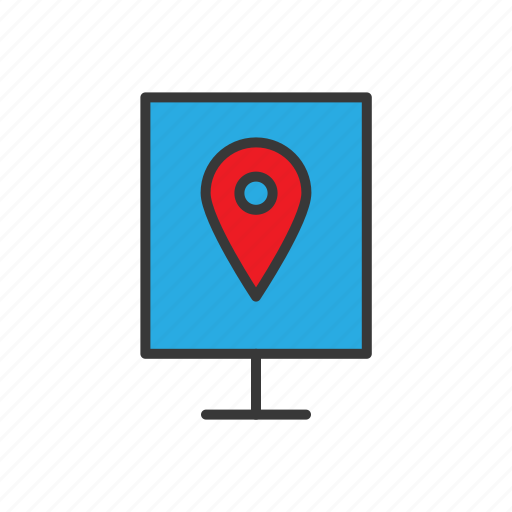 Geo targeting, location, navigation, sign board icon - Download on Iconfinder