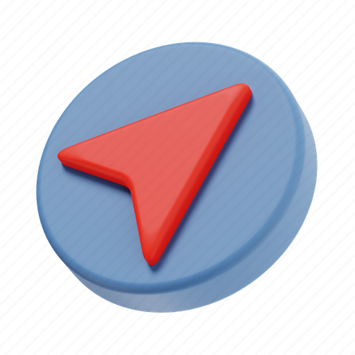 Navigation arrow, arrow, navigation, direction, arrows, location, arrowhead 3D illustration - Download on Iconfinder
