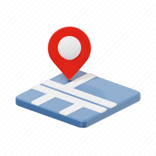 Map, pin, gps, direction, pointer, marker, travel 3D illustration - Download on Iconfinder