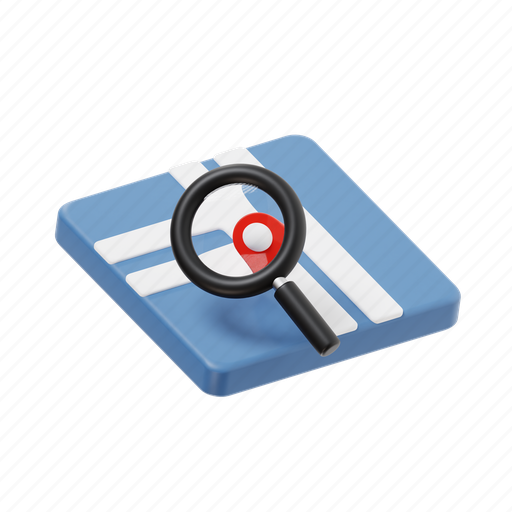 Map search, search-location, searching-location, map, location, navigation, search 3D illustration - Download on Iconfinder