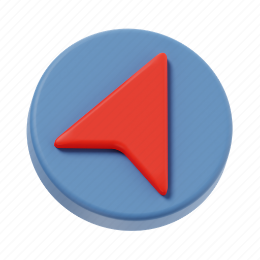 Navigation arrow, arrow, navigation, direction, arrows, location, arrowhead 3D illustration - Download on Iconfinder