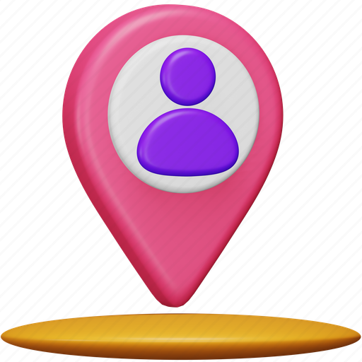 Position, navigation, location, map, place, user, people 3D illustration - Download on Iconfinder