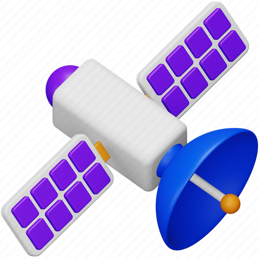 Satellite, navigation, gps, space, signal, location, communication 3D illustration - Download on Iconfinder