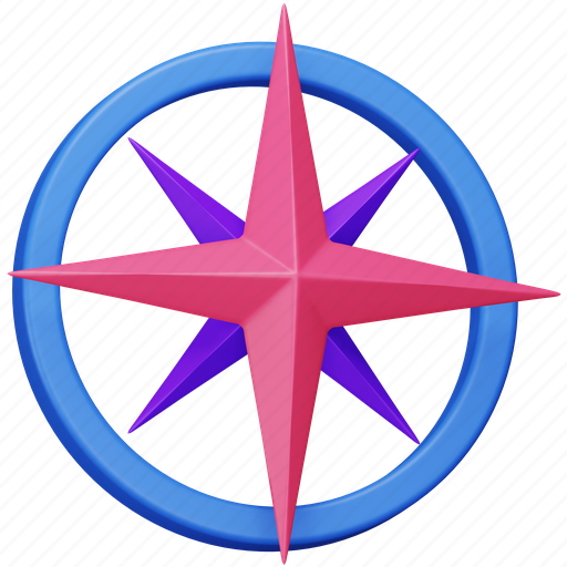 Wind, navigation, rose, compass, direction, gps, location 3D illustration - Download on Iconfinder