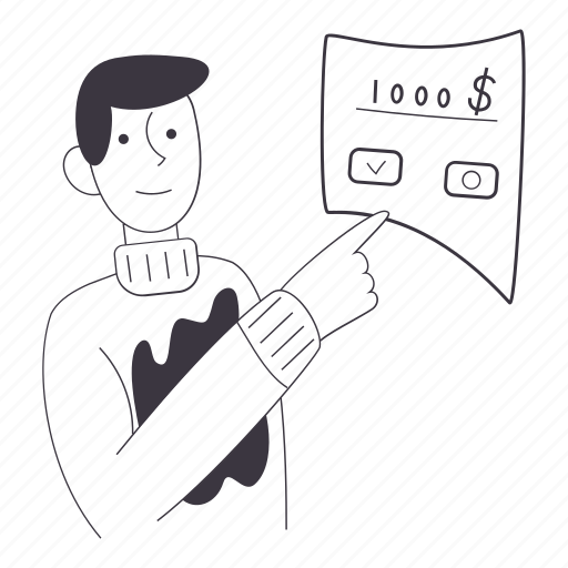Bill payment, finance, cash, money, currency, credit, voucher illustration - Download on Iconfinder