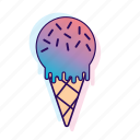 cone, icecream, icecreamiconset, lpoole, neon, popsicle