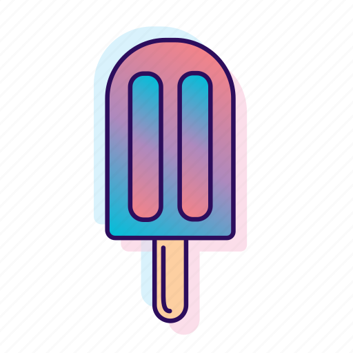Icecream, icecreamiconset, lpoole, neon, popsicle icon - Download on Iconfinder