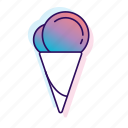 ice cream, icecreamiconset, lpoole, neon, snow cone