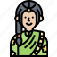 nepali, woman, nationality, traditional, dress 
