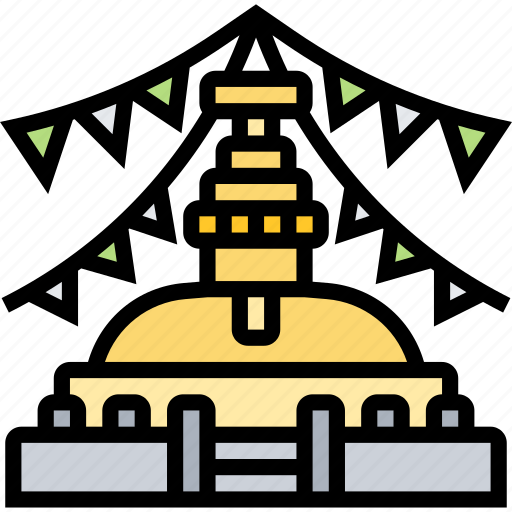 Swayambhunath, buddhism, temple, stupa, kathmandu icon - Download on Iconfinder