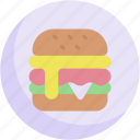 hamburger, burger, fast, food, sandwich, and, restaurant, junk