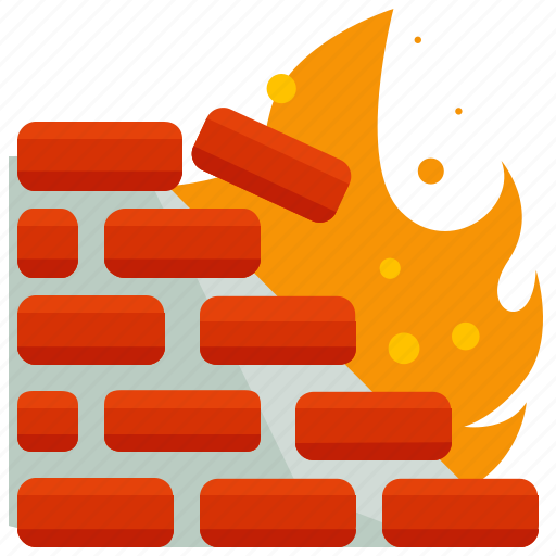 Danger, fire, firewall, flame, network, wall icon - Download on Iconfinder