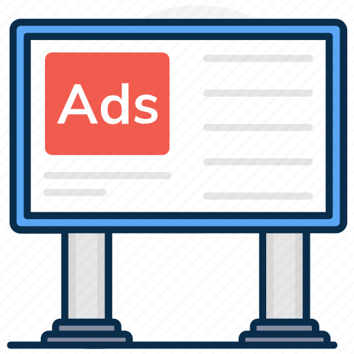 Ad board, advertisement, advertisement board, billboard, board, hoarding, roadboard icon - Download on Iconfinder