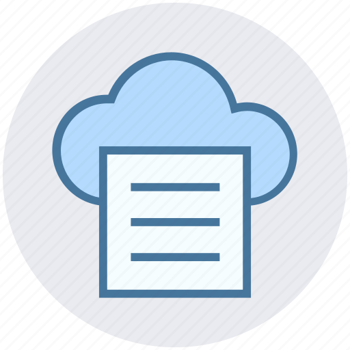 Cloud, cloud computing, communication, document, file, network, paper icon - Download on Iconfinder
