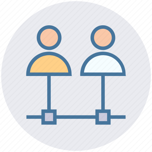 Connection, employees, networking, sharing, two, users icon - Download on Iconfinder