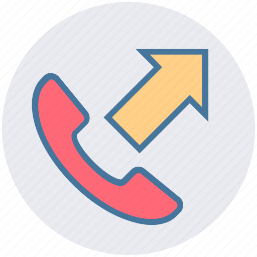 Arrow, call, communication, outgoing, phone, phone call, telephone icon - Download on Iconfinder