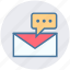 chat, email, envelope, inbox, letter, mail, message 