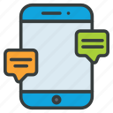 mobile, chatting, comment, communication, message, call