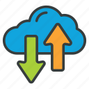 cloud, transfer, arrow, weather, exchange, forecast