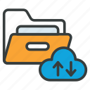 cloud, folder, transfer, arrow, files, weather