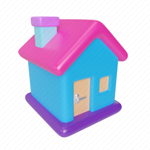 Home, page, illustration, return, house, architecture, internet 3D illustration - Download on Iconfinder