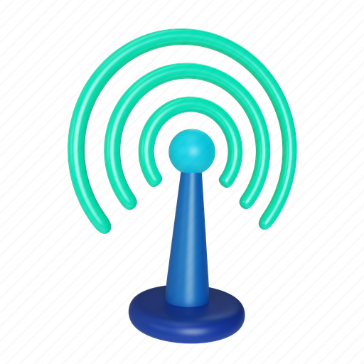Hotspot, illustration, router, device, antenna, signal, wave 3D illustration - Download on Iconfinder