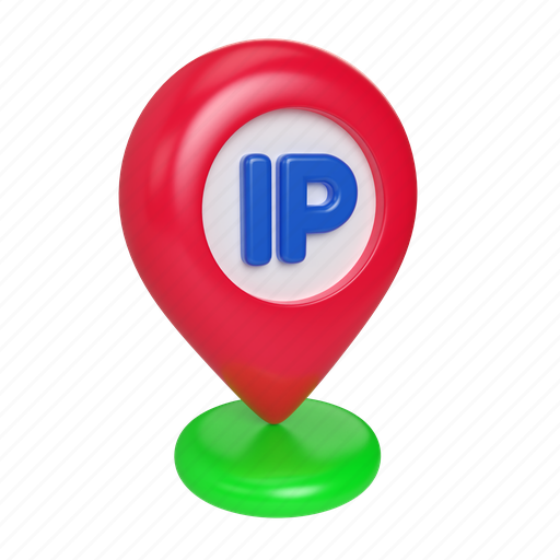 Ip, address, illustration, red, map, coordinate, internet 3D illustration - Download on Iconfinder