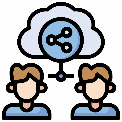 Stick, man, networking, cloud, share icon - Download on Iconfinder