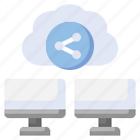 cloud, computing, share, networking, monitor