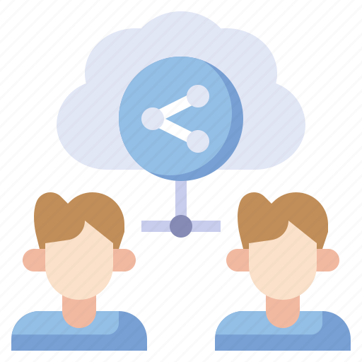 Stick, man, networking, cloud, share icon - Download on Iconfinder