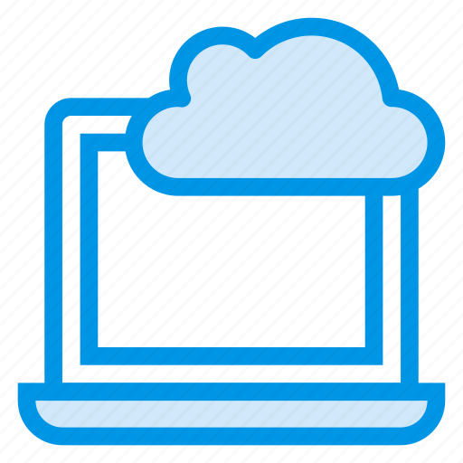 Cloud, computing, device, laptop, network, notebook, online icon - Download on Iconfinder