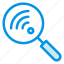 connection, find, magnify, scan, search, wifi, wireless 