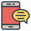 chat, device, message, messenger, mobile, sms, talk 