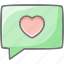 heart, love, message, text 