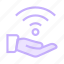 connect, hand, rss, signal, wifi 