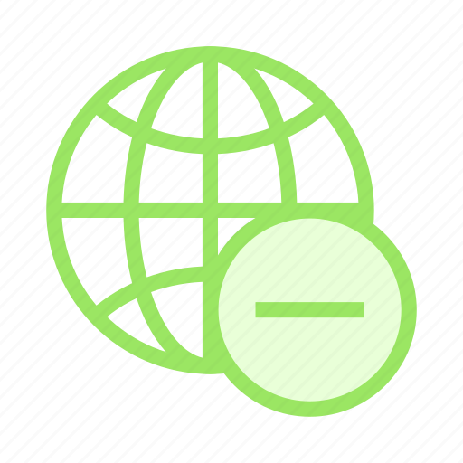 Browser, global, minus, remove, world icon - Download on Iconfinder