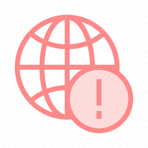Error, exclamation, global, warning, world icon - Download on Iconfinder