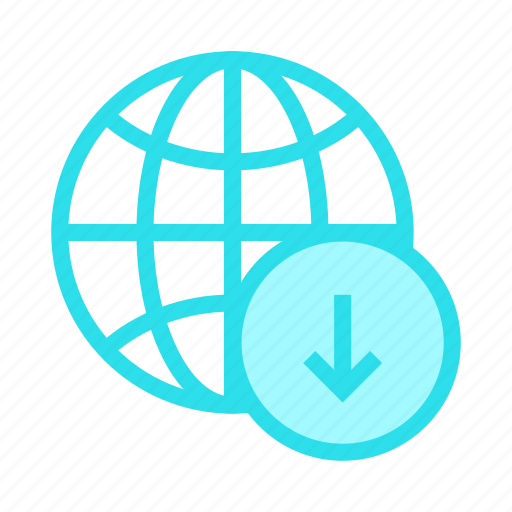Arrow, download, earth, global, world icon - Download on Iconfinder