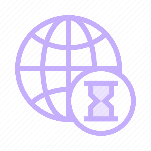 Earth, global, hourglass, timer, world icon - Download on Iconfinder