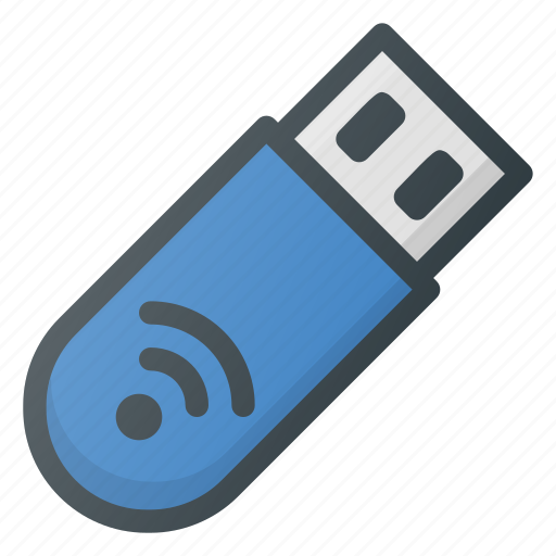 Flashdrive, receiver, signal, usb, wifi, wireless icon - Download on Iconfinder