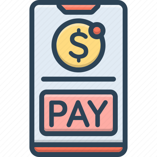 Emolument, mobile, packet, pay, payment, salary, wage icon - Download on Iconfinder