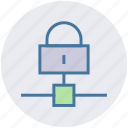 connection, lock, network, padlock, security, technology