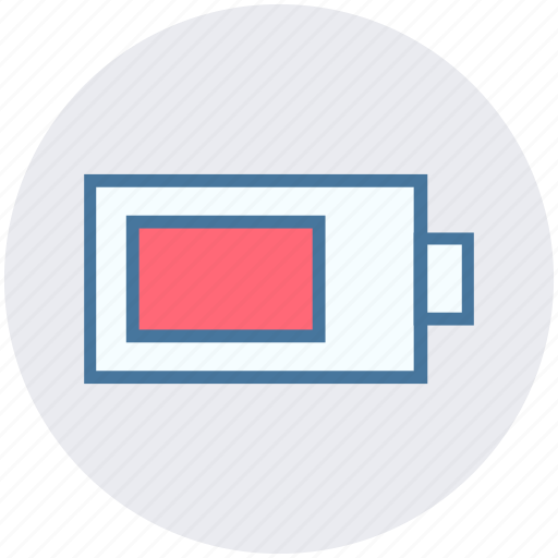Battery, charging, energy, half, power, technology icon - Download on Iconfinder