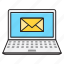 message, email, inbox, communication, laptop 