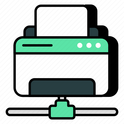 Network printer, printing machine, typesetter, compositor, inkjet icon - Download on Iconfinder