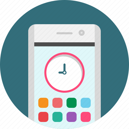 App, clock, mobile, time icon - Download on Iconfinder