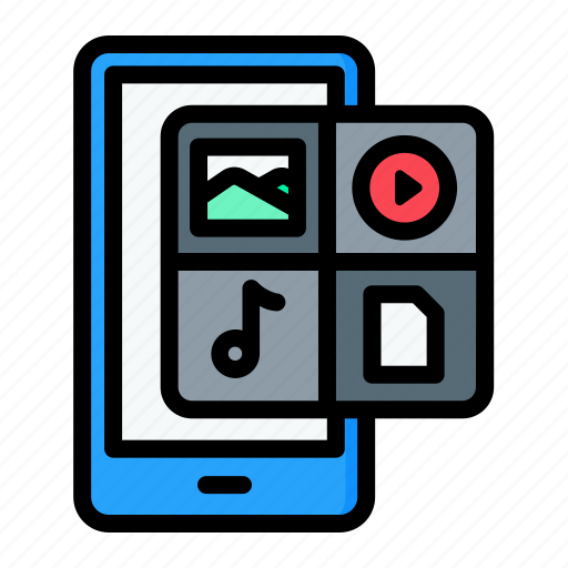 Video, phone, music, document icon - Download on Iconfinder