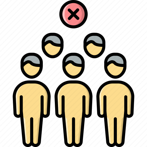 No, crowd, avoid, contact, people icon - Download on Iconfinder