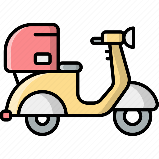 Food, delivery, bike, meal, order, scooter icon - Download on Iconfinder