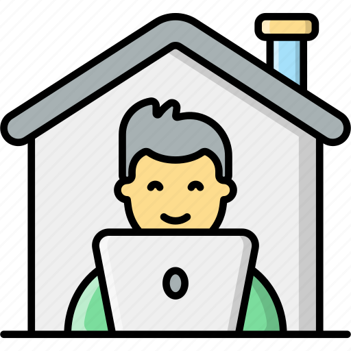 Work from home, stay home, stay safe, quarantine icon - Download on Iconfinder